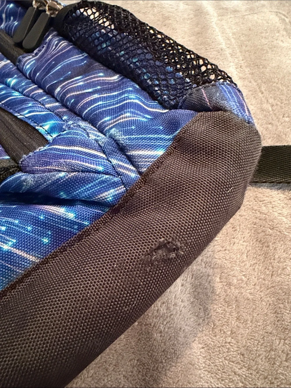 Pottery Barn Teen Blue Burst Pattern Backpack with Front Bungee